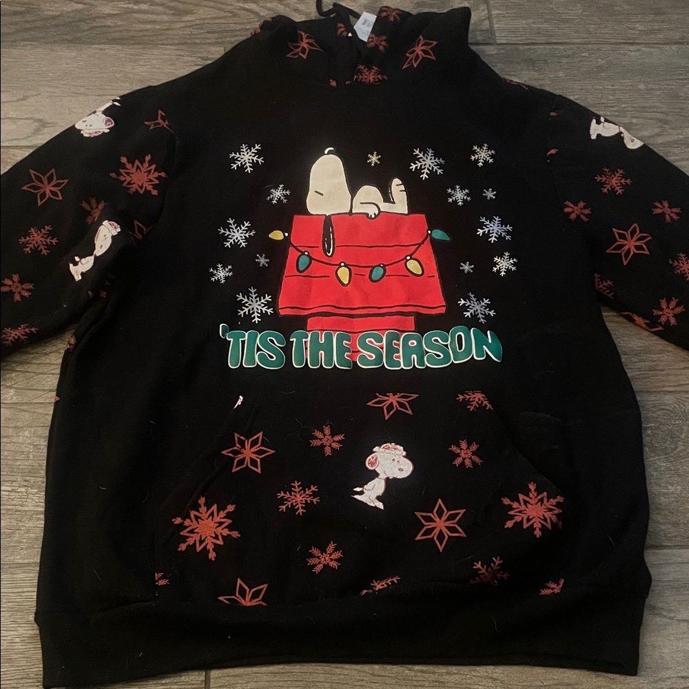 Snoopy Black Holiday Hoodie